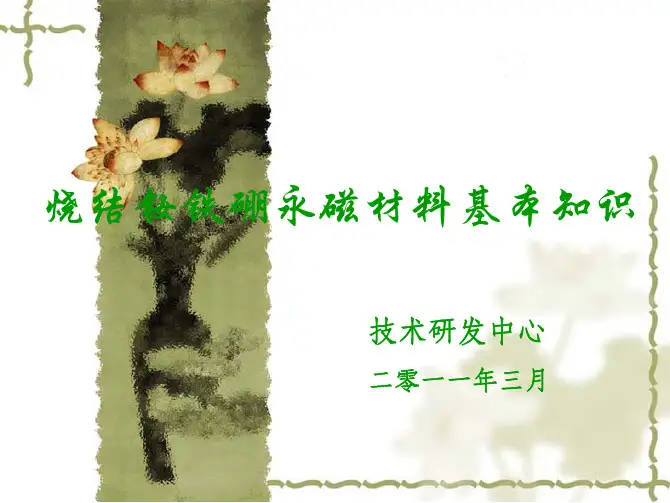 烧结钕铁硼基础知识培训教材