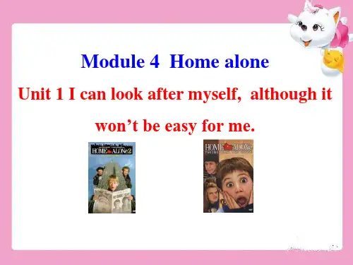 外研版英语九年级上册课件Module 4 Home Alone Unit 1I can look