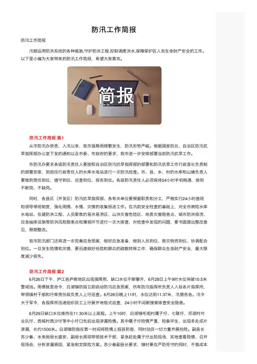 防汛工作简报