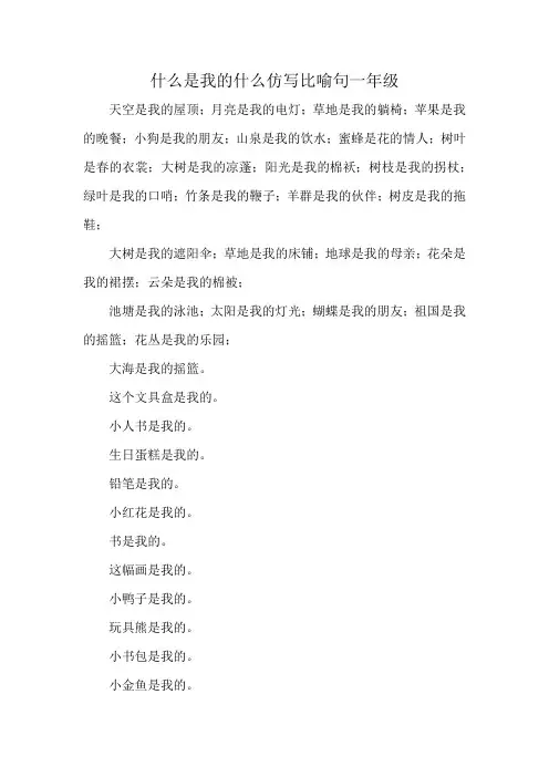 什么是我的什么仿写比喻句一年级
