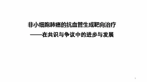 非小细胞肺癌的抗血管生成靶向治疗参考幻灯片