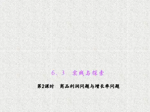 七年级数学下册第6章6.3第2课时商品利润问题与增长率问题习题课件9 