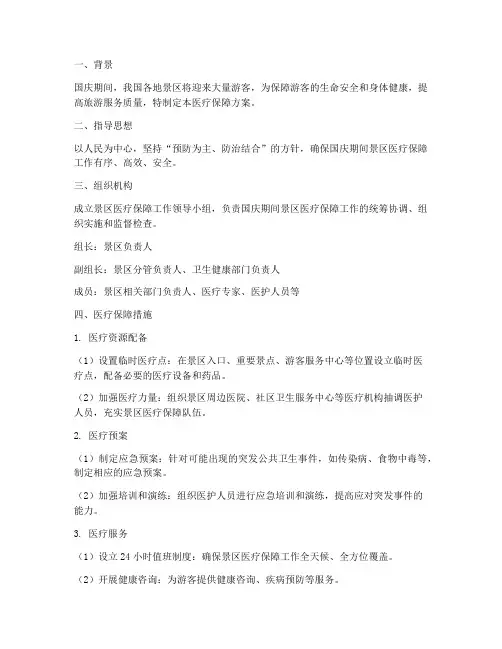 国庆景区医疗保障方案