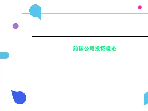 跨国公司投资理论
