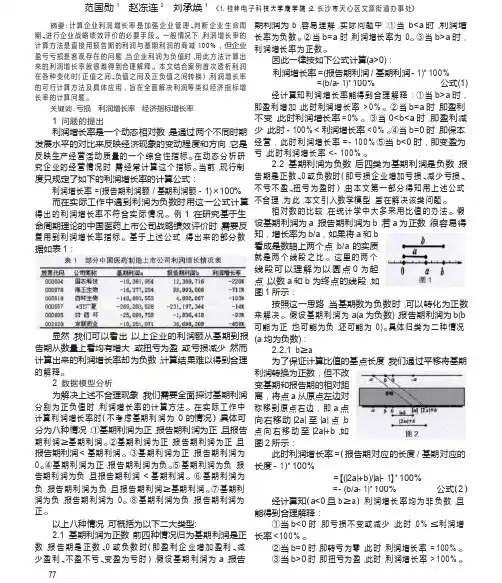 盈亏企业利润增长率的计算方法透析