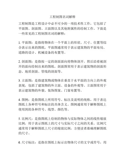 工程制图名词解释