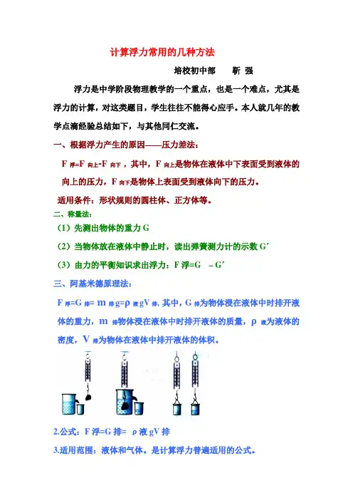 计算浮力常用的几种方法