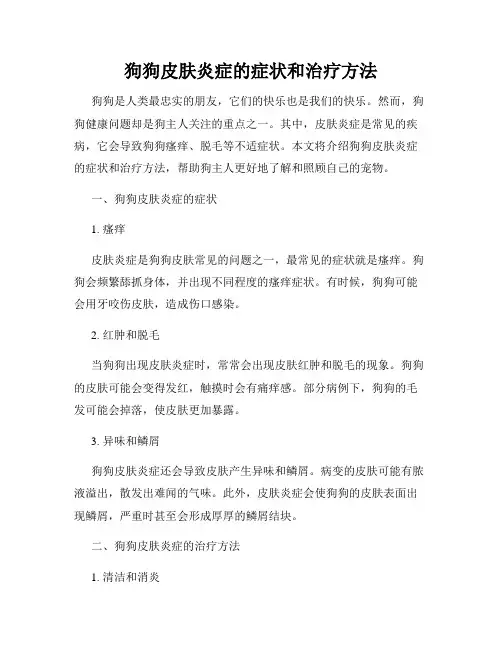 狗狗皮肤炎症的症状和治疗方法