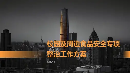 校园及周边食品安全专项整治工作方案