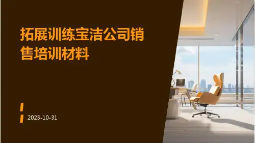 拓展训练宝洁公司销售培训材料