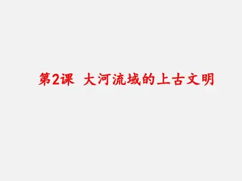 华师大版九年级(初三)历史上册大河流域的上古文明