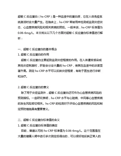 超敏c反应蛋白标准0.06-6
