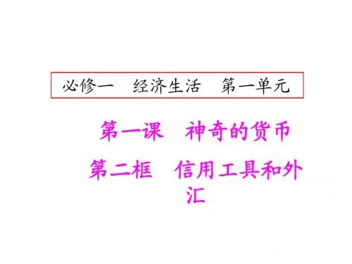 1.1。2信用工具和外汇
