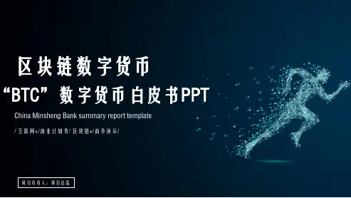 区块链数字货币白皮书商业计划书PPT模板