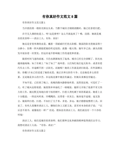 有你真好作文范文8篇