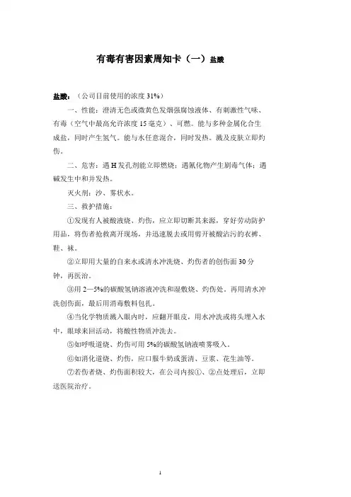 职业危害因素周知