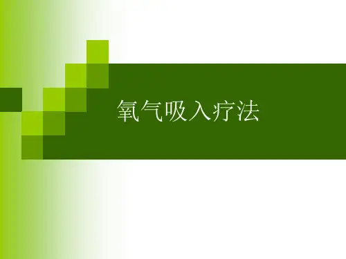 氧气吸入疗法PPT课件