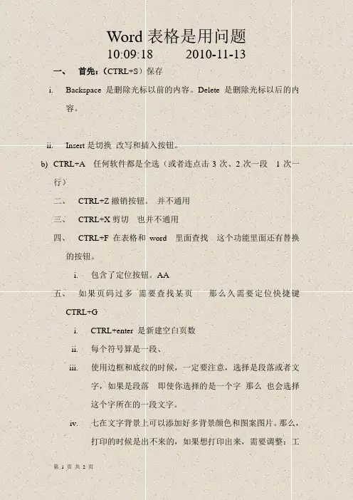 word问题集锦