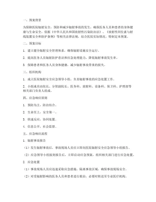 医院辐射安全应急预案