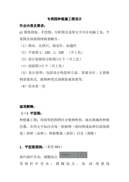 专类园种植施工图设计