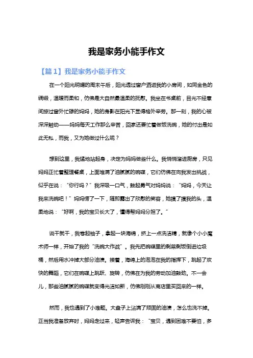 我是家务小能手作文