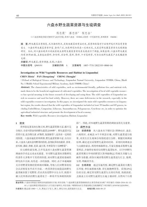 六盘水野生蔬菜资源与生境调查