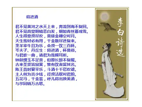 中职语文 《将进酒》课件ppt