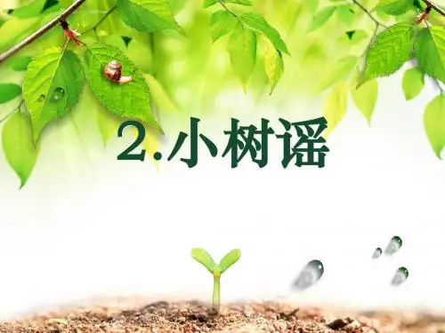 《小树谣》 精品PPT课件