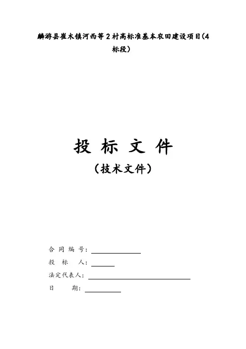 项目管理-高标准基本农田建设项目投标文件(DOC37页)