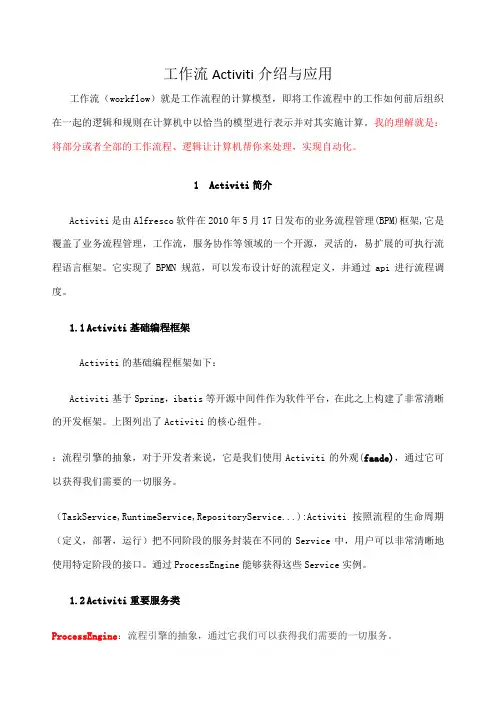 工作流Activit介绍与应用