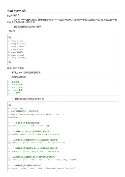 R语言ggplot初级入门教程