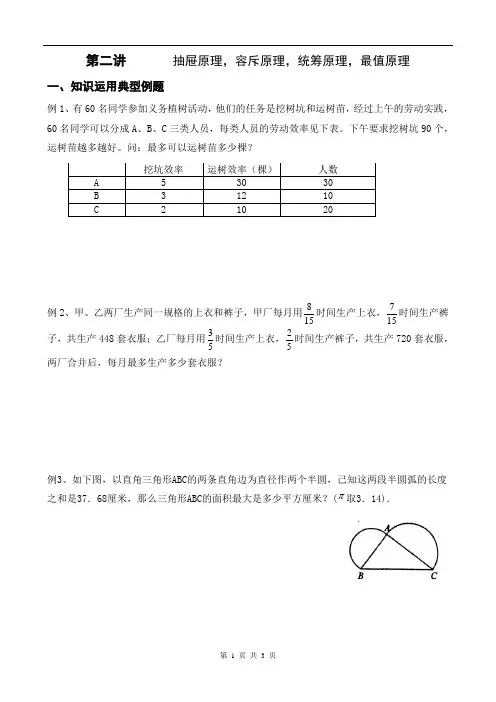 第二讲：抽屉原理