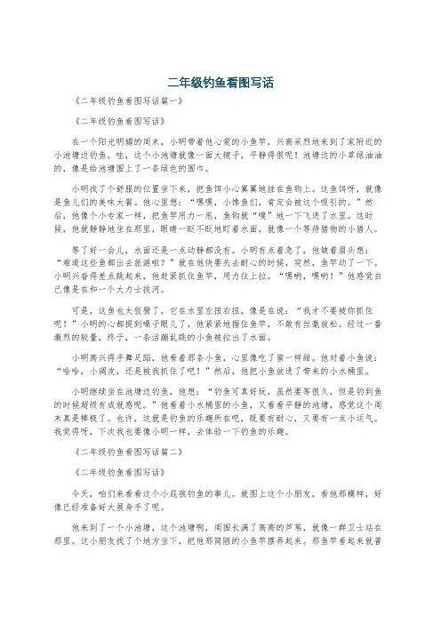 二年级钓鱼看图写话