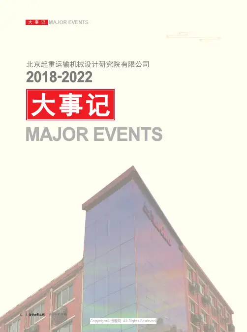 北京起重运输机械设计研究院有限公司2018-2022_大事记