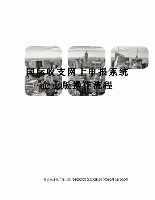 国际收支网上申报系统企业版操作流程