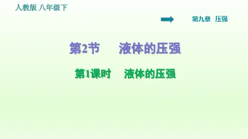 2020春人教版八年级物理下册习题课件-第9章-压强-9.2.1   液体的压强 (2)