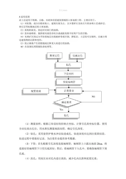 袖阀管施工工艺及注浆量计算