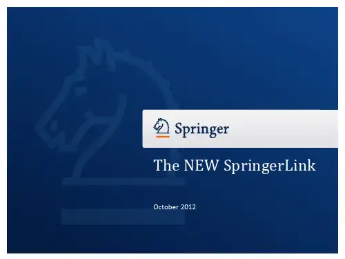 Springer新平台使用指南