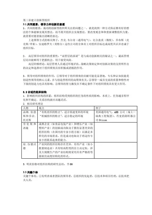 第三章建立创新型组织