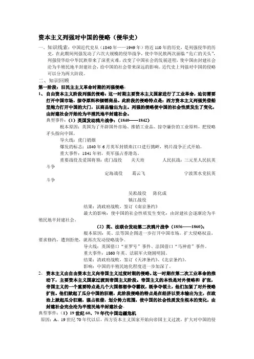 资本主义列强对中国的侵略(侵华史)