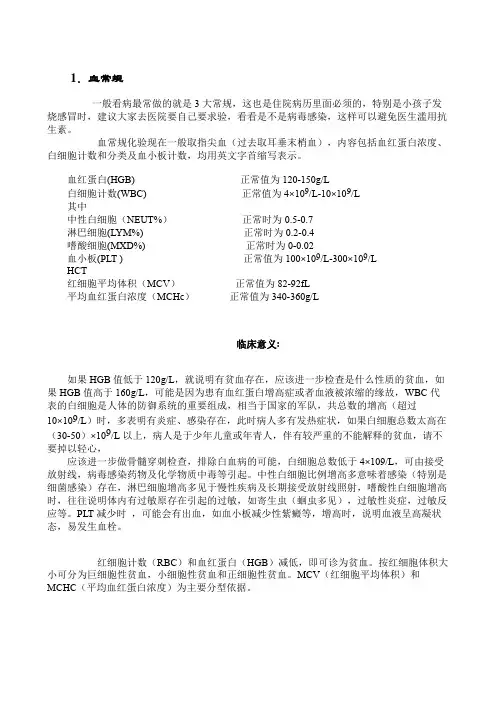 化验单