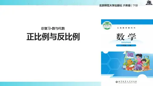 2021北师大版小学数学六年级下册《代数初步：正比例与反比例 》教学课件