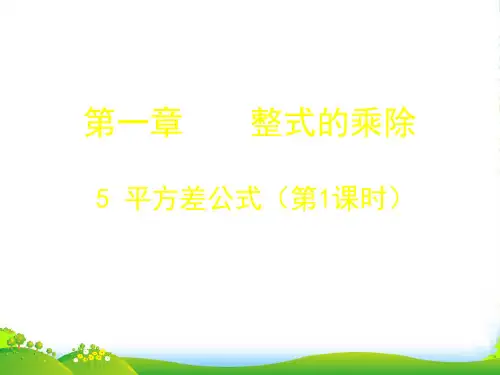 北师大版七年级数学下册第一章《平方差公式(一)》优质课课件 (2)
