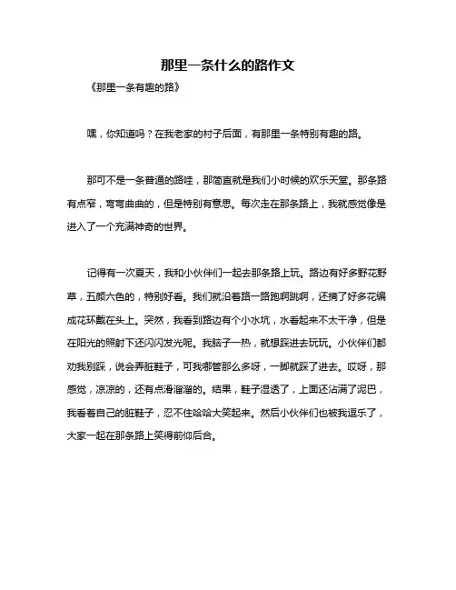 那里一条什么的路作文
