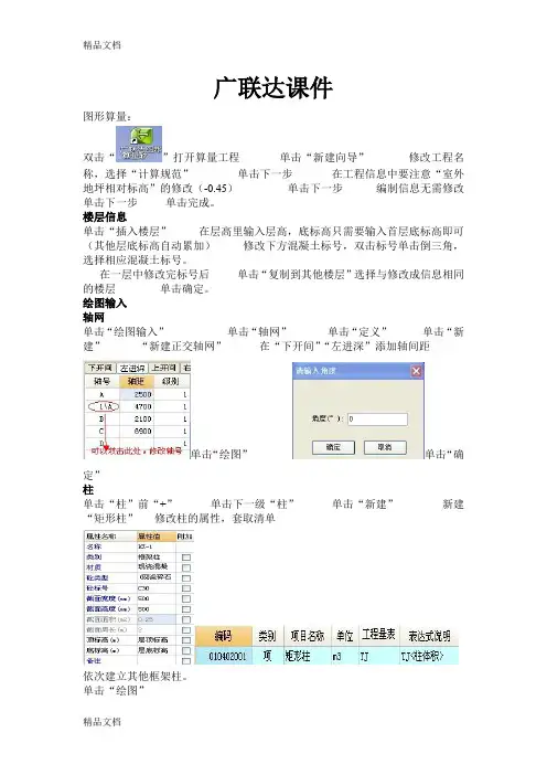 (整理)广联达软件图形算量学习课件