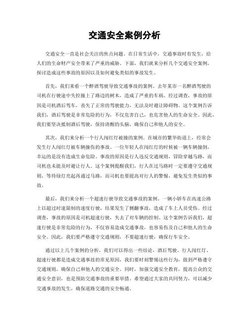 交通安全案例分析