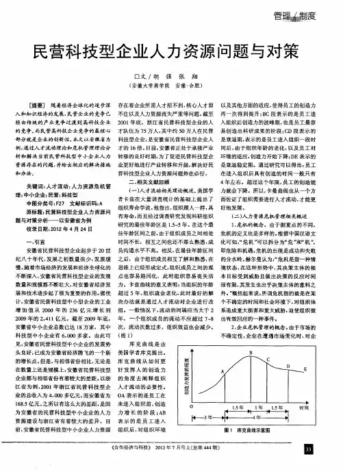 民营科技型企业人力资源问题与对策