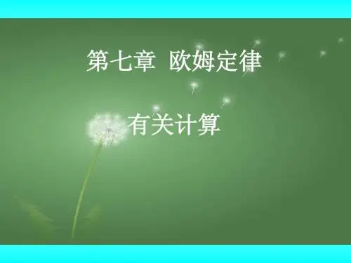欧姆定律有关计算