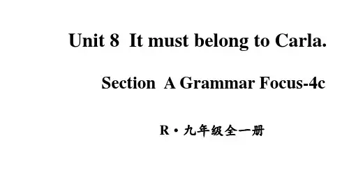 人教版九年级英语上册Unit 8第3课时(A Grammar Focus-4c)