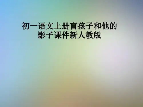 初一语文上册盲孩子和他的影子课件新人教版
